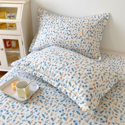 91家纺网 家纺一手货源 找家纺 总 百寐 新款复古文艺风13372全棉气质印花枕套