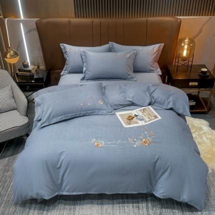 91家纺网 家纺一手货源 找家纺 总昊翔家纺 2024新款绣花全棉磨毛四件套刺绣工艺款量大优惠