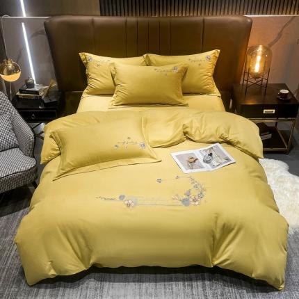 91家纺网 家纺一手货源 找家纺 总昊翔家纺 2024新款绣花全棉磨毛四件套刺绣工艺款量大优惠