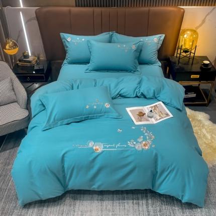 91家纺网 家纺一手货源 找家纺 总昊翔家纺 2024新款绣花全棉磨毛四件套刺绣工艺款量大优惠