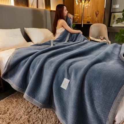 91家纺网 家纺一手货源 找家纺 （总）爱思凯2023款北欧时尚复合毯双层毯三层毯毛毯夹棉毯子