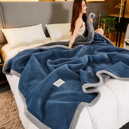 91家纺网 家纺一手货源 找家纺 （总）爱思凯2023款北欧时尚复合毯双层毯三层毯毛毯夹棉毯子