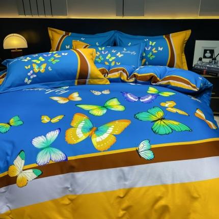 91家纺网 家纺一手货源 找家纺 （总）金爱家2023新款大版磨毛四件套花卉系列