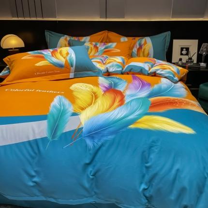 91家纺网 家纺一手货源 找家纺 （总）金爱家2023新款大版磨毛四件套花卉系列