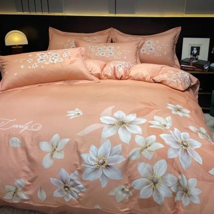 91家纺网 家纺一手货源 找家纺 （总）金爱家2023新款大版磨毛四件套花卉系列