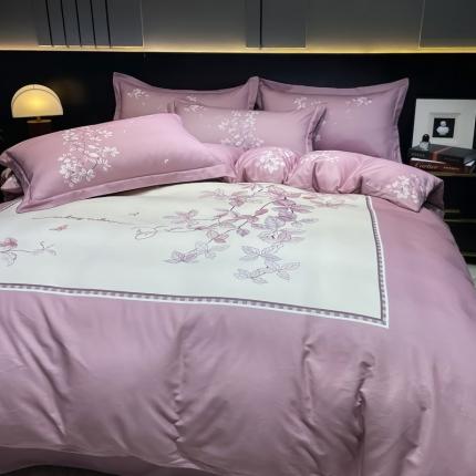 91家纺网 家纺一手货源 找家纺 （总）金爱家2023新款大版磨毛四件套花卉系列