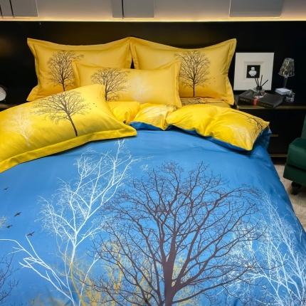 91家纺网 家纺一手货源 找家纺 （总）金爱家2023新款大版磨毛四件套花卉系列