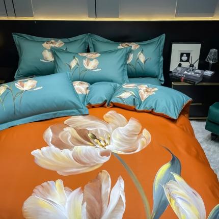 91家纺网 家纺一手货源 找家纺 （总）金爱家2023新款大版磨毛四件套花卉系列