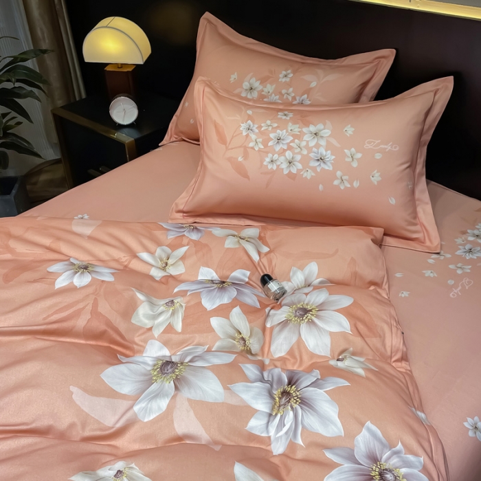 91家纺网 家纺一手货源 找家纺 （总）金爱家2023新款大版磨毛四件套花卉系列