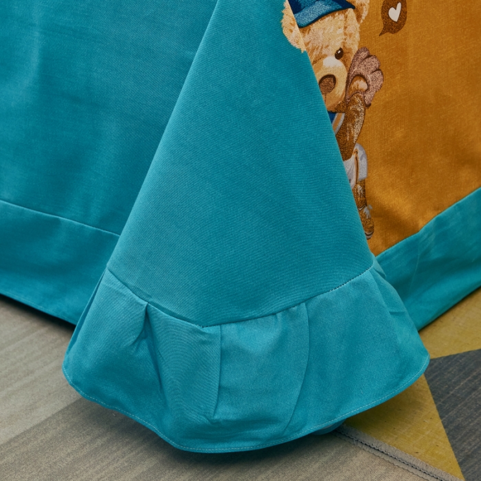 91家纺网 家纺一手货源 找家纺 雲归梦 2022年新款全棉AB版加厚磨毛大版四件套 多瑙河