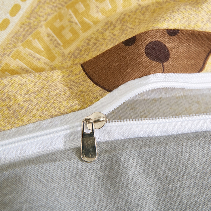 91家纺网 家纺一手货源 找家纺 雲归梦 2022年新款全棉AB版加厚磨毛大版四件套 盖世英熊