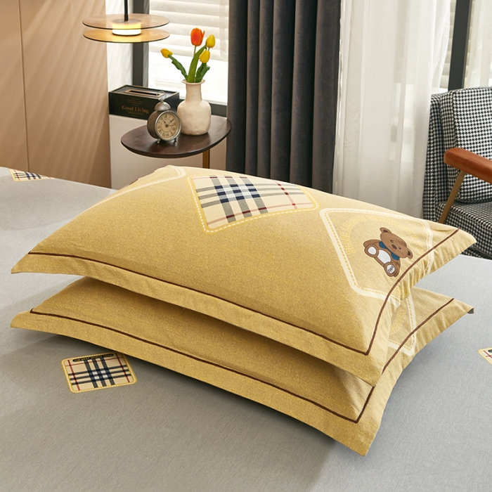 91家纺网 家纺一手货源 找家纺 雲归梦 2022年新款全棉AB版加厚磨毛大版四件套 盖世英熊