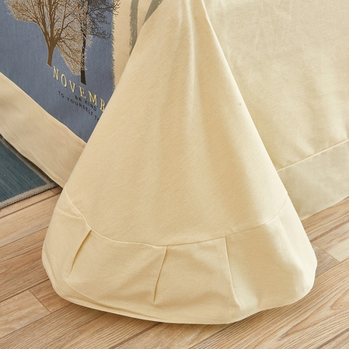 91家纺网 家纺一手货源 找家纺 雲归梦 2022年新款全棉AB版加厚磨毛大版四件套 盖世英熊