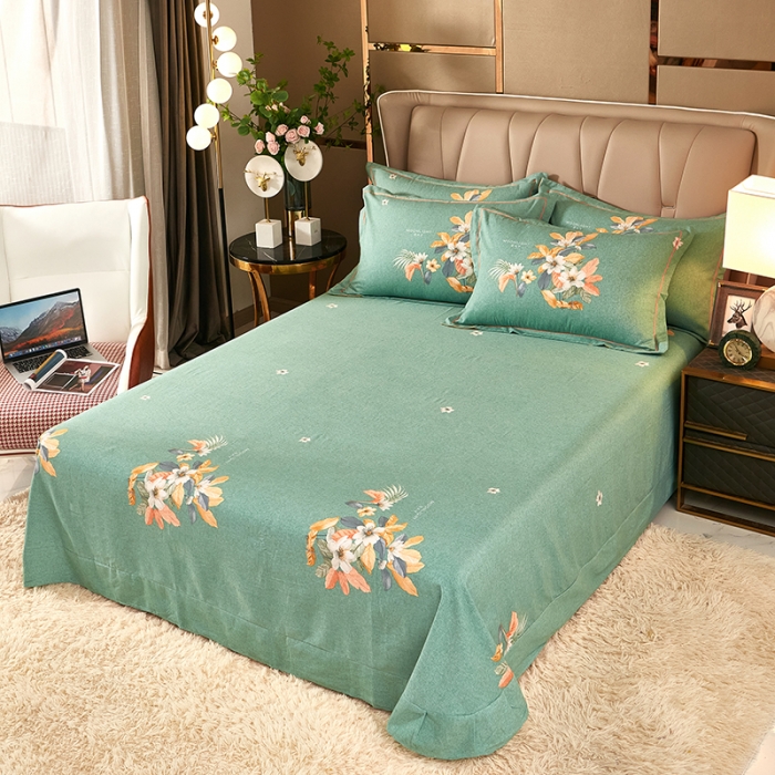 91家纺网 家纺一手货源 找家纺 雲归梦 2022年新款全棉AB版加厚磨毛大版四件套 花涧