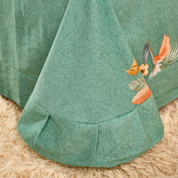 91家纺网 家纺一手货源 找家纺 雲归梦 2022年新款全棉AB版加厚磨毛大版四件套 花涧