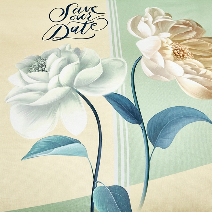 91家纺网 家纺一手货源 找家纺 雲归梦 2022年新款全棉AB版加厚磨毛大版四件套 花梦絮语绿