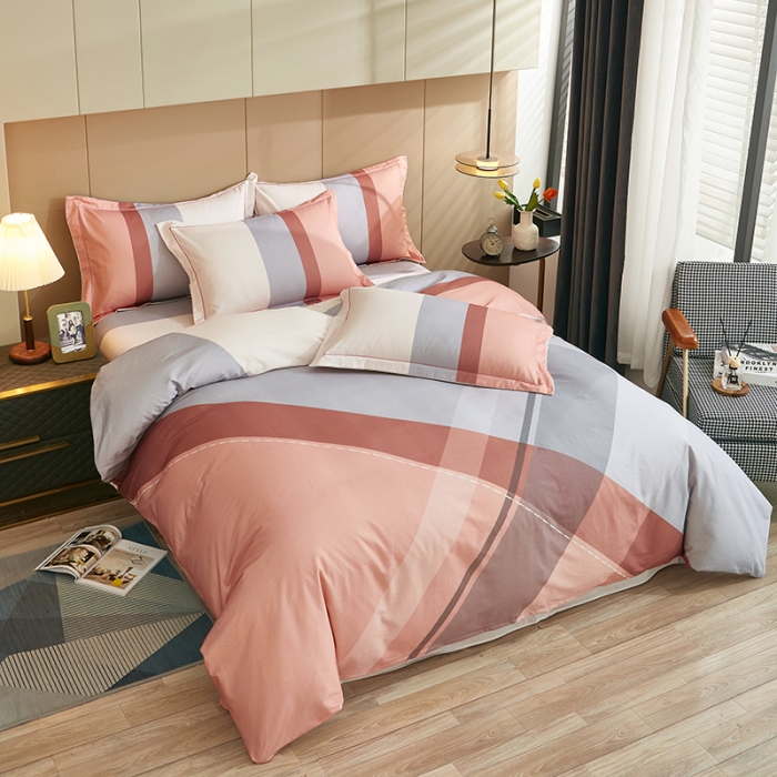 91家纺网 家纺一手货源 找家纺 雲归梦 2022年新款全棉AB版加厚磨毛大版四件套 杰西卡-粉