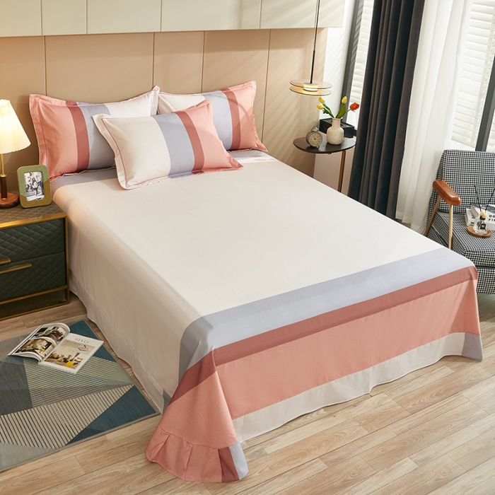 91家纺网 家纺一手货源 找家纺 雲归梦 2022年新款全棉AB版加厚磨毛大版四件套 杰西卡-粉