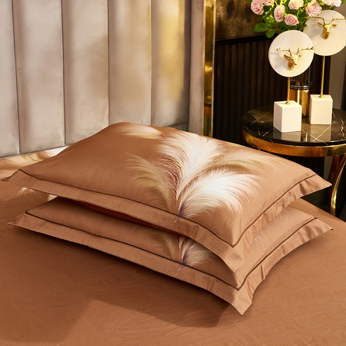 91家纺网 家纺一手货源 找家纺 雲归梦 2022年新款全棉AB版加厚磨毛大版四件套 金穗时光