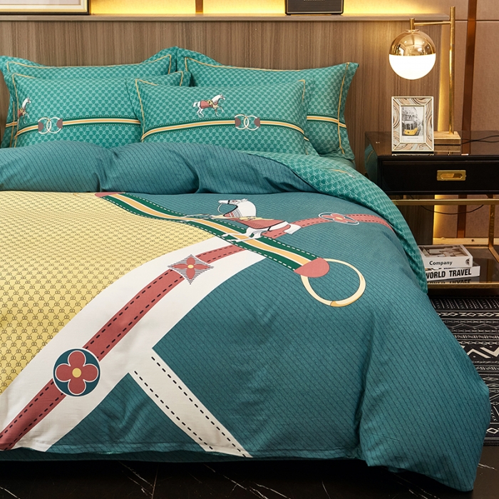 91家纺网 家纺一手货源 找家纺 雲归梦 2022年新款全棉AB版加厚磨毛大版四件套 蒙利斯