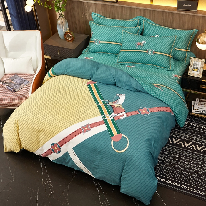 91家纺网 家纺一手货源 找家纺 雲归梦 2022年新款全棉AB版加厚磨毛大版四件套 蒙利斯