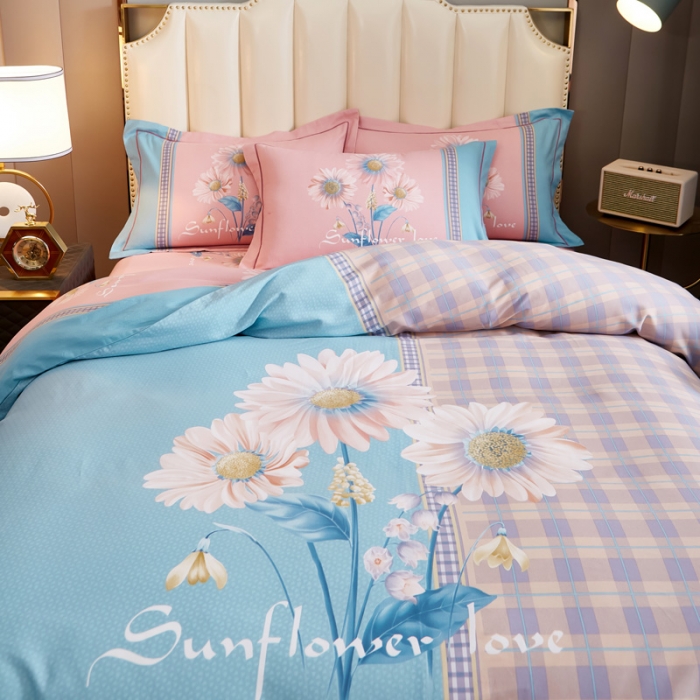 91家纺网 家纺一手货源 找家纺 雲归梦 2022年新款全棉AB版加厚磨毛大版四件套 娜茜