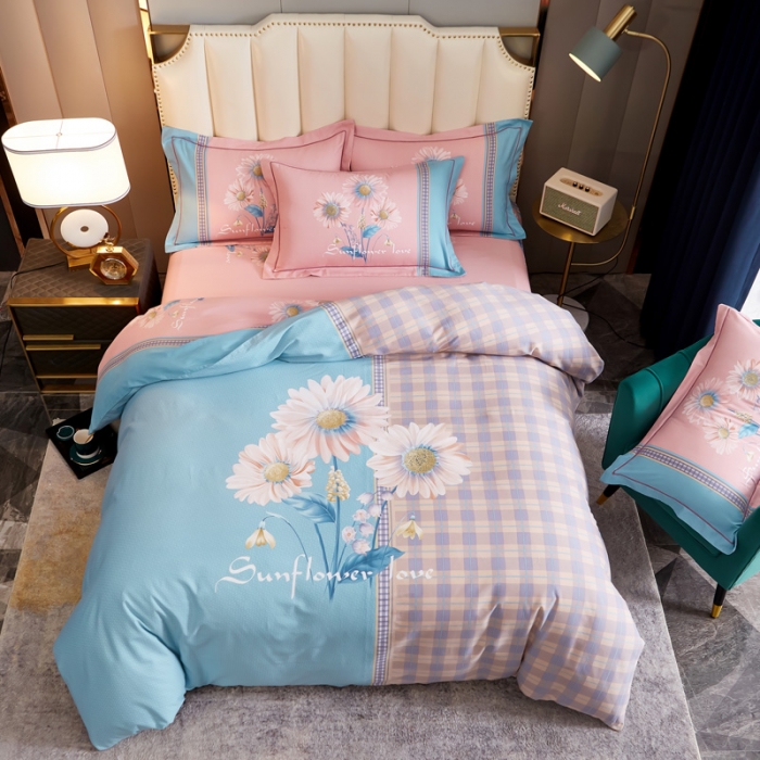 91家纺网 家纺一手货源 找家纺 雲归梦 2022年新款全棉AB版加厚磨毛大版四件套 娜茜