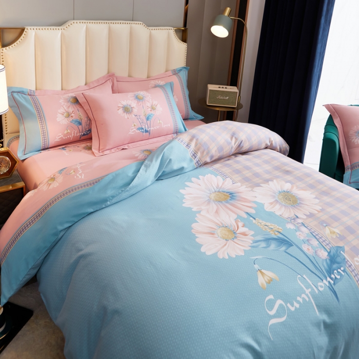 91家纺网 家纺一手货源 找家纺 雲归梦 2022年新款全棉AB版加厚磨毛大版四件套 娜茜