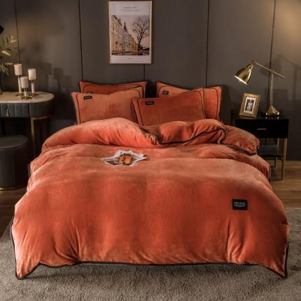 91家纺网 家纺一手货源 找家纺 (总) 栩裕纺织 2025新款网红爆款意式轻奢牛奶绒四件套