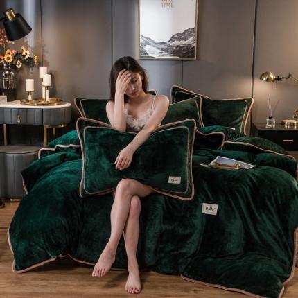 91家纺网 家纺一手货源 找家纺 (总) 栩裕纺织 2025新款网红爆款意式轻奢牛奶绒四件套