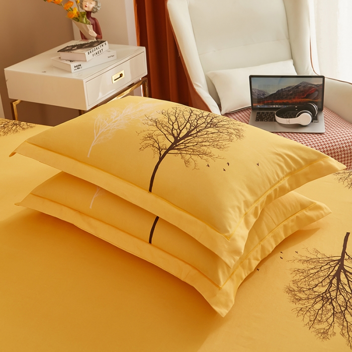 91家纺网 家纺一手货源 找家纺 雲归梦 2022年新款全棉AB版加厚磨毛大版四件套 水木年华-兰