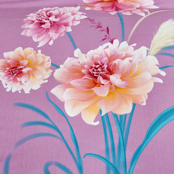 91家纺网 家纺一手货源 找家纺 雲归梦 2022年新款全棉AB版加厚磨毛大版四件套 恬爱粉