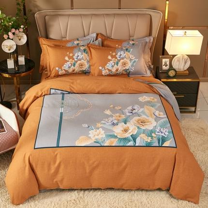 雲归梦 2022年新款全棉AB版加厚磨毛大版四件套 婉玉