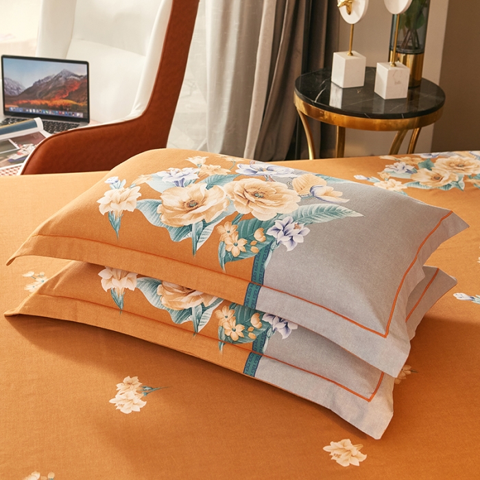 91家纺网 家纺一手货源 找家纺 雲归梦 2022年新款全棉AB版加厚磨毛大版四件套 婉玉