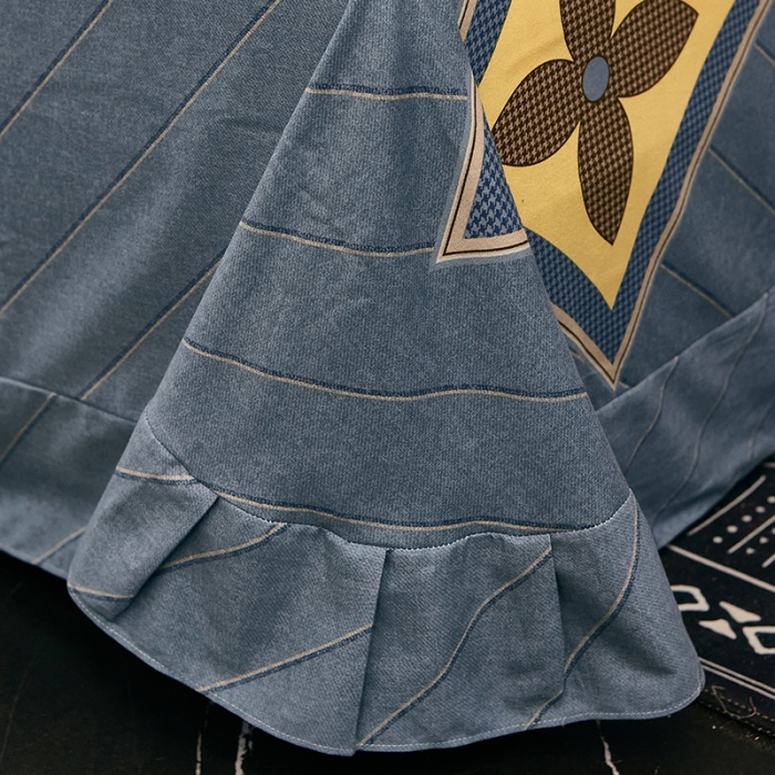 91家纺网 家纺一手货源 找家纺 雲归梦 2022年新款全棉AB版加厚磨毛大版四件套 香粉