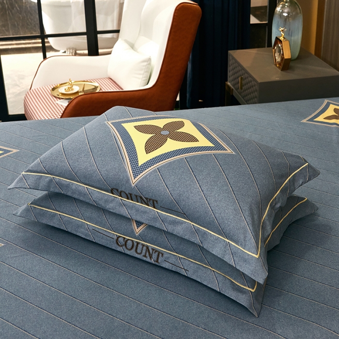 91家纺网 家纺一手货源 找家纺 雲归梦 2022年新款全棉AB版加厚磨毛大版四件套 香粉