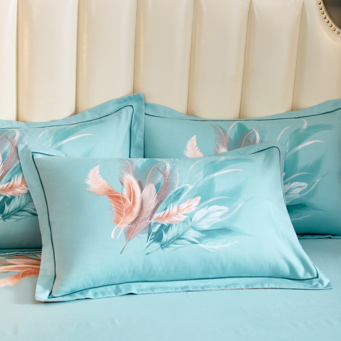 91家纺网 家纺一手货源 找家纺 雲归梦 2022年新款全棉AB版加厚磨毛大版四件套 羽梦