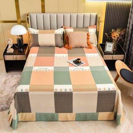 91家纺网 家纺一手货源 找家纺 名优家纺 2023新款全棉生态活性磨毛单床单 简派