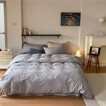 91家纺网 家纺一手货源 找家纺 总 棉眠 2022新款40S全棉水洗棉嵌线款四件套-晚安系列