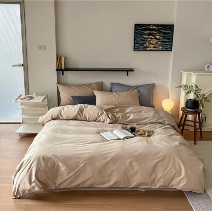 91家纺网 家纺一手货源 找家纺 总 棉眠 2022新款40S全棉水洗棉嵌线款四件套-晚安系列