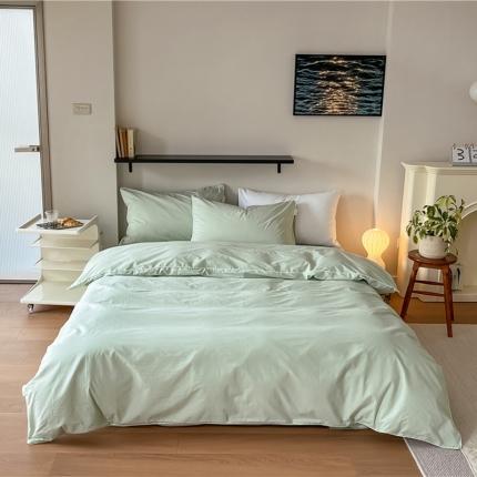 91家纺网 家纺一手货源 找家纺 总 棉眠 2022新款40S全棉水洗棉嵌线款四件套-晚安系列