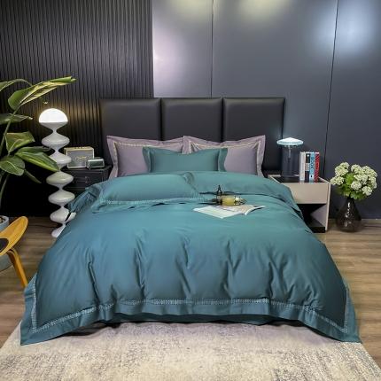 淼铭秋冬新品T特种刺绣镂空-卡瑞系列四件套孔雀绿