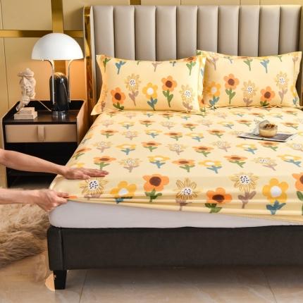 91家纺网 家纺一手货源 找家纺 名优家纺 2023新款全棉生态活性磨毛单床笠 花样年华