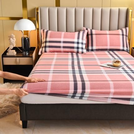 91家纺网 家纺一手货源 找家纺 名优家纺 2023新款全棉生态活性磨毛单床笠 克莱尔