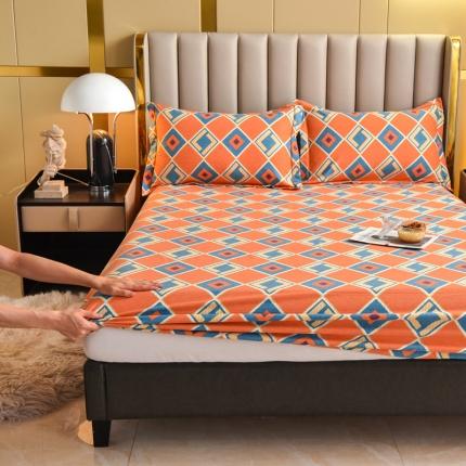 91家纺网 家纺一手货源 找家纺 名优家纺 2023新款全棉生态活性磨毛单床笠 莫妮卡