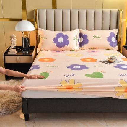 91家纺网 家纺一手货源 找家纺 名优家纺 2023新款全棉生态活性磨毛单床笠 向阳花开