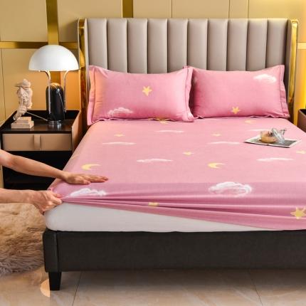 91家纺网 家纺一手货源 找家纺 名优家纺 2023新款全棉生态活性磨毛单床笠 星夜童话