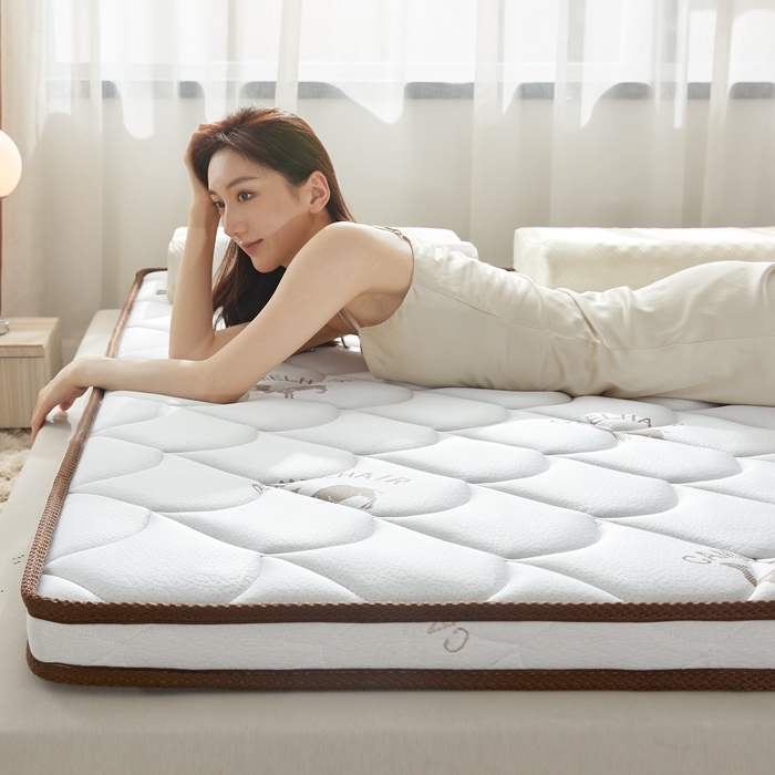 91家纺网 家纺一手货源 找家纺 时奥 2022新款椰棕护颈床垫系列(包邮) SN驼绒白（乳胶+椰棕）