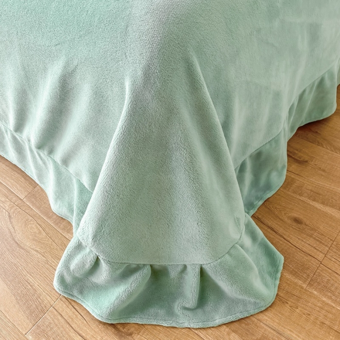 91家纺网 家纺一手货源 找家纺 呗旺鹿2022高克重ykk拉链印花小清新牛奶绒四件套法莱绒直播彩虹兔