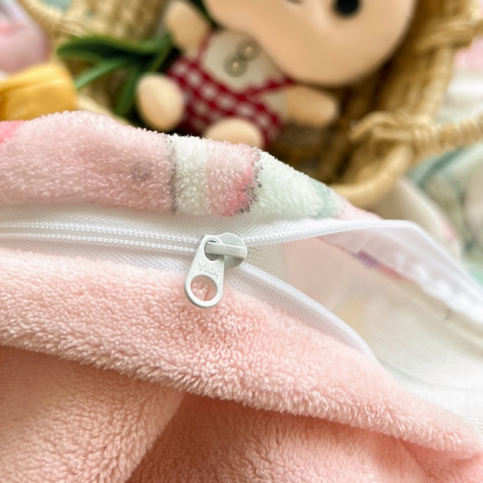 91家纺网 家纺一手货源 找家纺 呗旺鹿 2022年印花小清新加厚保暖牛奶绒四件套直播心悦花海